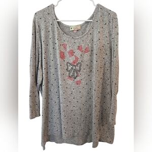 WISHING YOU A VERY MAGICAL SEASON CHRISTMAS BLOUSE. SIZE 3X.